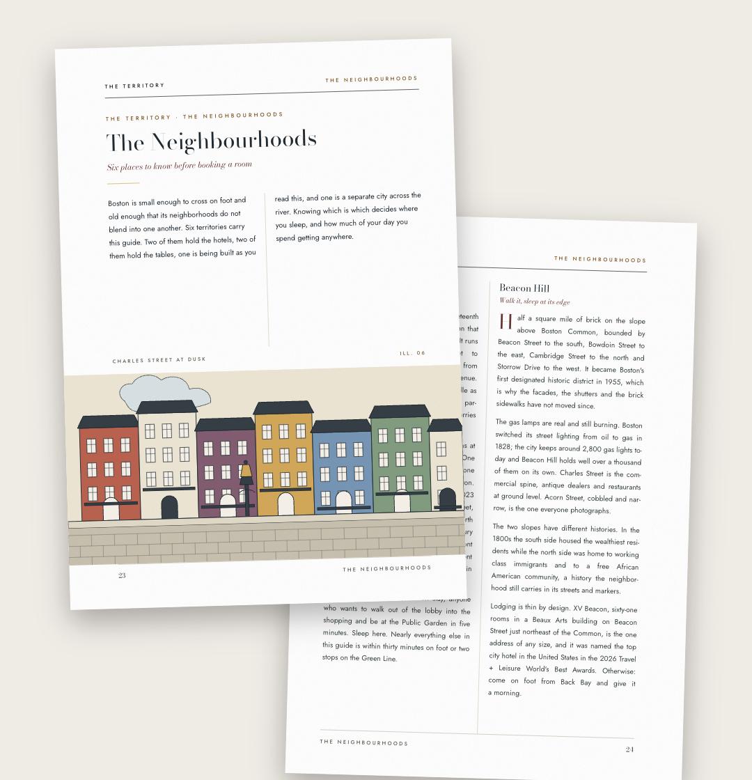 The Neighbourhoods chapter of the Boston city guide, with Back Bay and Beacon Hill